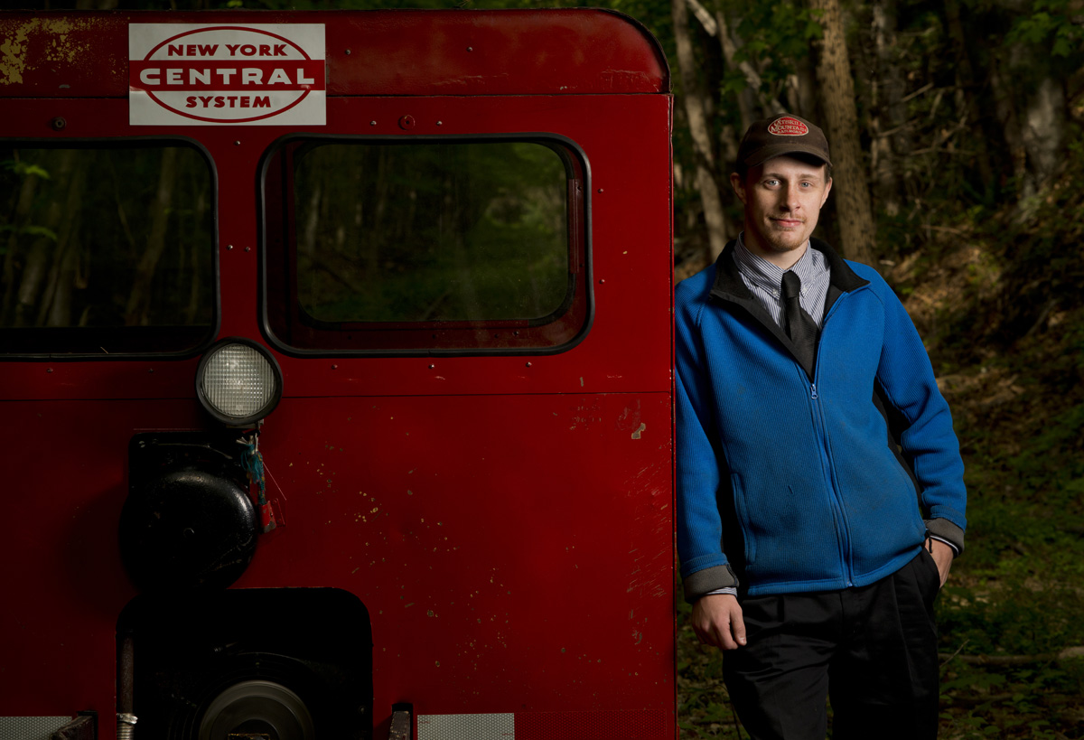 Catskill Mountain Rail Road volunteer Ryan Lennox. Photo by Erik Gliedman