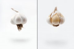 Levitating garlic photo illustration